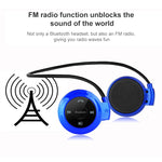 NVAHVA MP3 播放器藍牙耳機，無線運動耳機 MP3 播放器附 FM 收音機，立體聲耳機 TF 卡 MP3 最大支援 32GB，mini-503 藍色，mini-503 金色，mini-503 黑色，mini-503 紅色