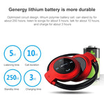 NVAHVA MP3 播放器藍牙耳機，無線運動耳機 MP3 播放器附 FM 收音機，立體聲耳機 TF 卡 MP3 最大支援 32GB，mini-503 藍色，mini-503 金色，mini-503 黑色，mini-503 紅色