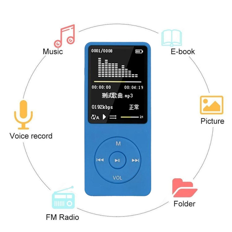 時尚便攜LCD螢幕FM收音機視頻遊戲電影MP3 MP4播放器迷你隨身聽，4GB，8GB