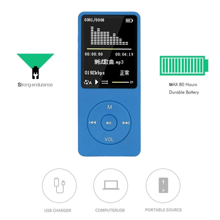 時尚便攜LCD螢幕FM收音機視頻遊戲電影MP3 MP4播放器迷你隨身聽，4GB，8GB