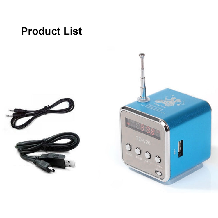 便攜式喇叭附 FM 迷你多功能收音機 USB 筆記型電腦喇叭，支援電視手機 SD/TF 卡 MP3 音樂播放器