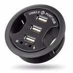 3埠 USB 2.0 集線器，帶3.5毫米音頻和麥克風插孔