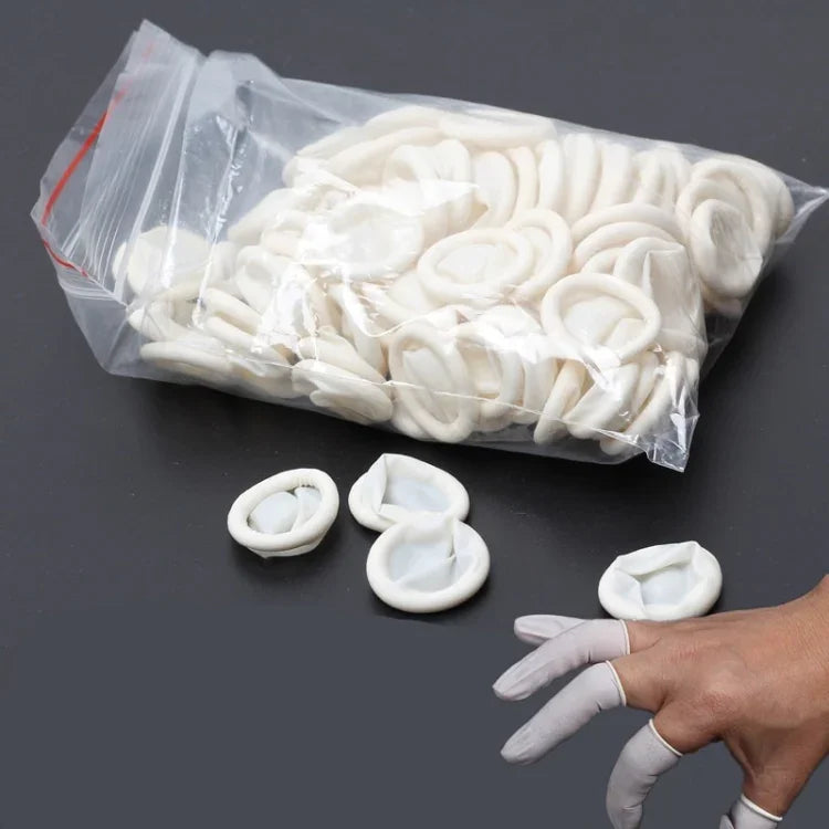 50片一次性防靜電橡膠乳膠指套 眉毛嫁接手套 實用睫毛嫁接工具配件，乳膠
