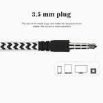 3.5mm 插孔裂紋耳機 有線耳機 超重低音音效 耳塞式帶麥克風，適用於手機、三星、小米 MP3 4
