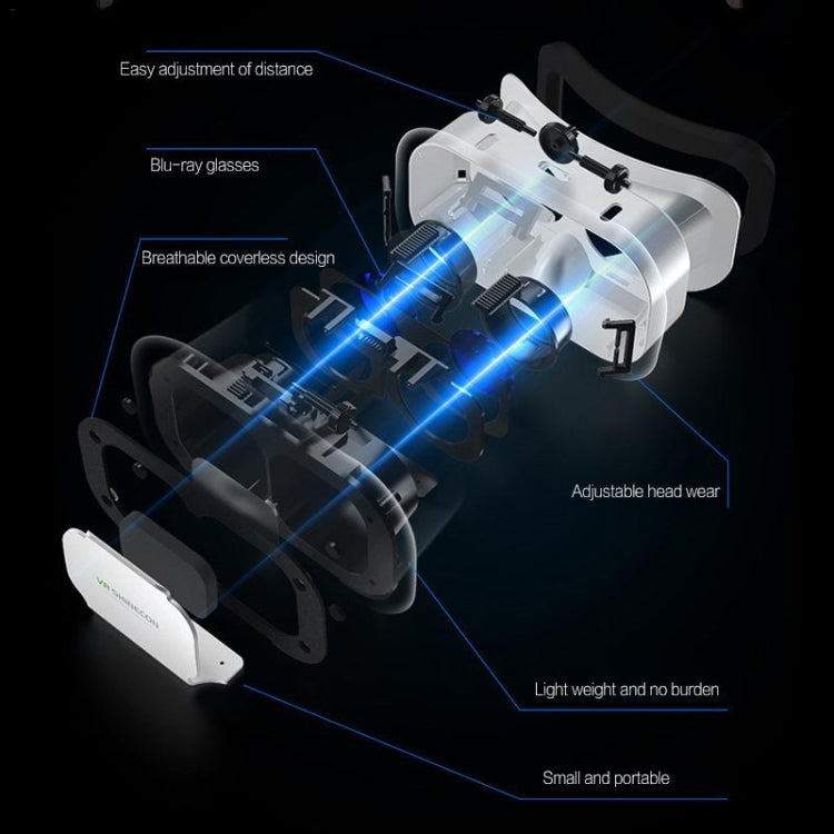 VR 眼鏡 Shinecon 第五代 VR 眼鏡 3D 虛擬實境眼鏡，輕巧便攜盒，適用於 4.7-6.0 吋手機