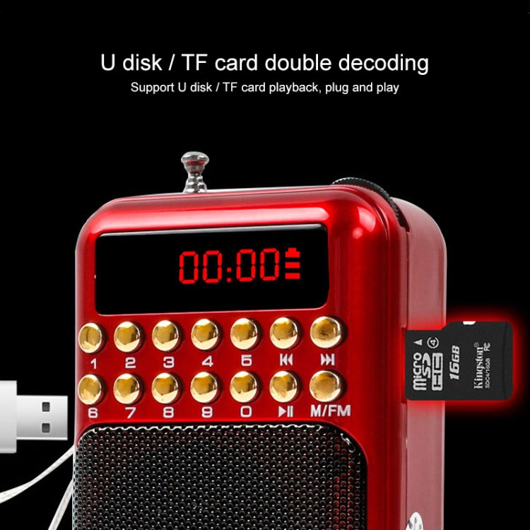 便攜充電式FM收音機喇叭，支援USB / TF卡 / 音樂MP3播放器