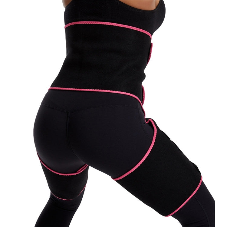 3合1臀帶束腹運動健身可調整一體式腰帶，S/M，L/XL