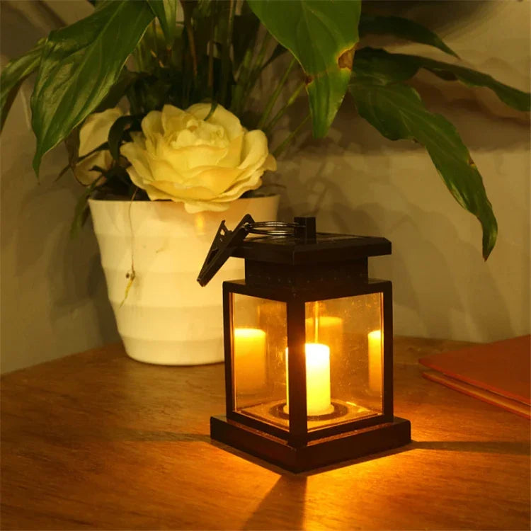 太陽能蠟燭燈復古戶外防水LED花園燈，蠟燭款