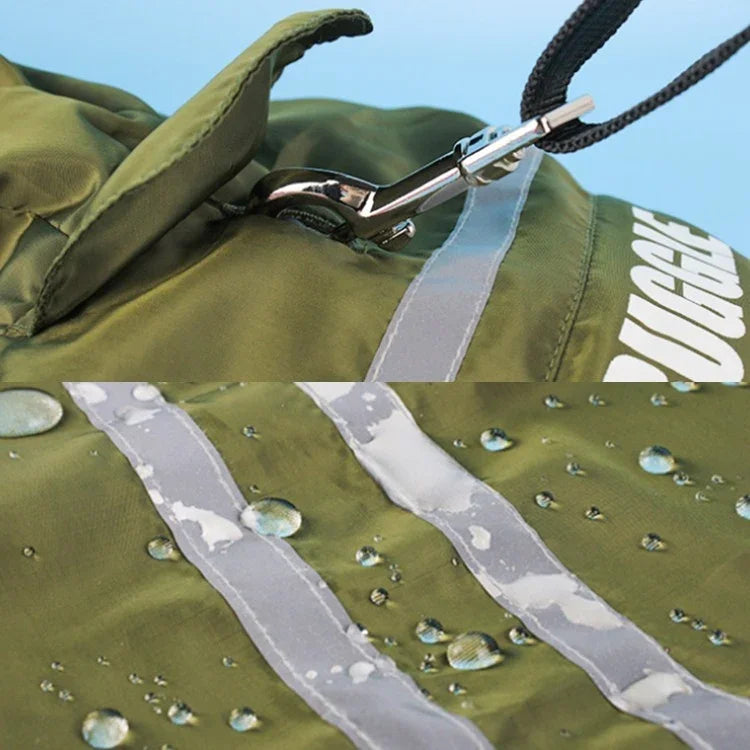 可摺疊反光條連帽寵物雨衣狗狗防水衣, S, M, L, XL, XXL