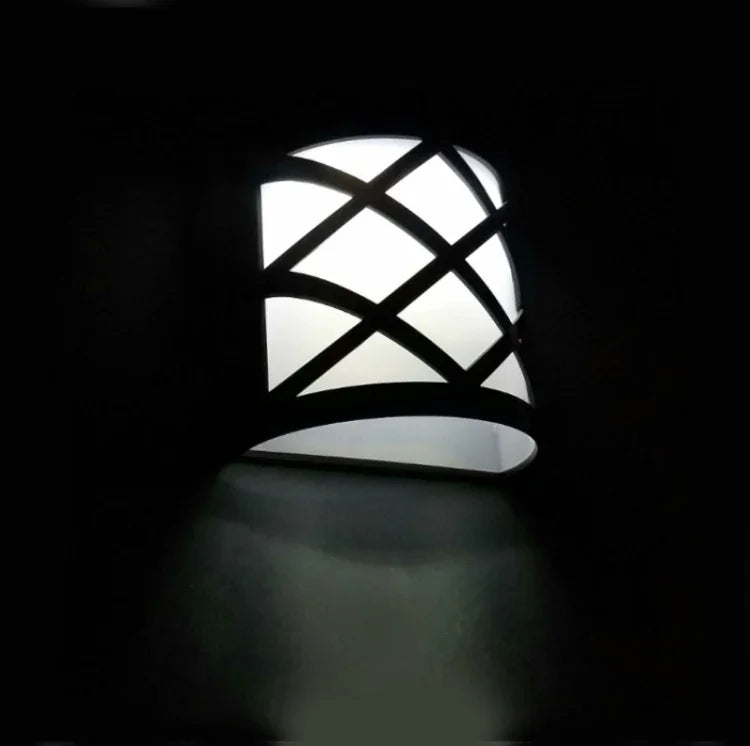 太陽能LED壁燈戶外防水節能街道花園燈，白光，暖白光