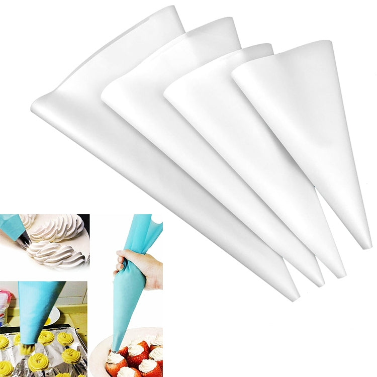 4件矽膠糖霜擠花奶油糕點袋噴嘴 DIY蛋糕裝飾工具，奶油糕點袋（藍色），奶油糕點袋（白色），奶油糕點袋（粉紅色），奶油糕點袋（綠色）
