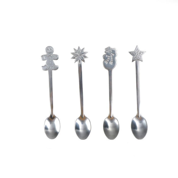 2套創意不鏽鋼聖誕餐具四件組