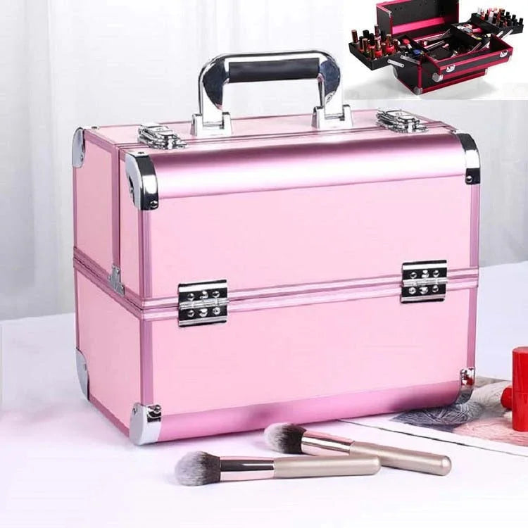 Professional Makeup Box Beauty Salon Manicure Toolbox, Magic Red, Coral Powder, Elegant Black, Noble Powder, Oversized Black, Oversized Pink