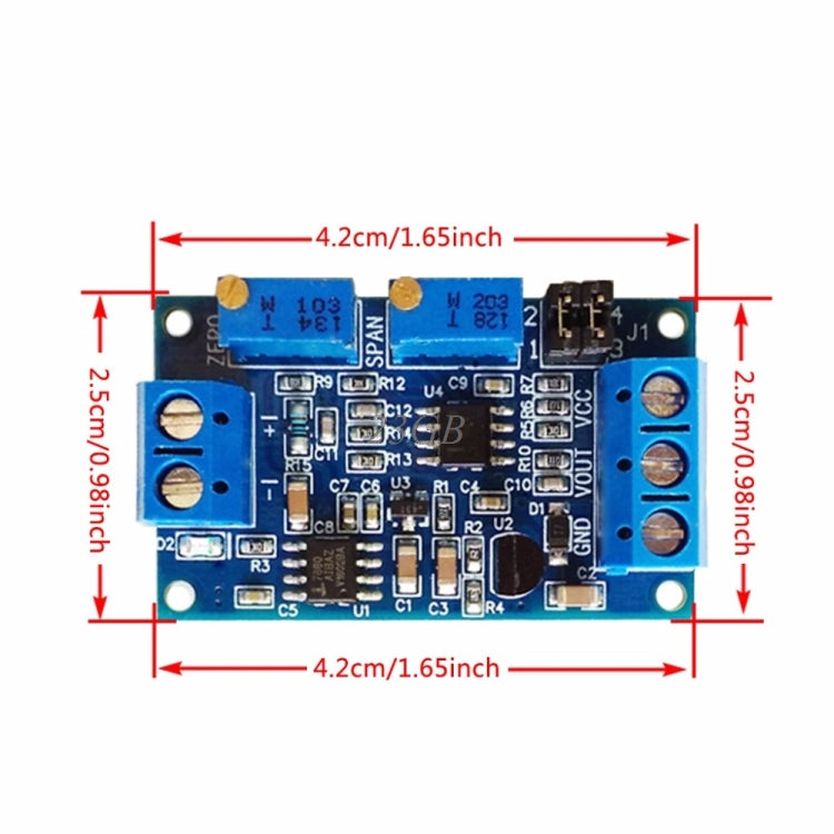 電流轉電壓模組 0 / 4-20mA 轉 0-3.3V5V10V 電壓發射器信號轉換調理適配器，0 / 4-20mA 轉 0-3.3V5V10V