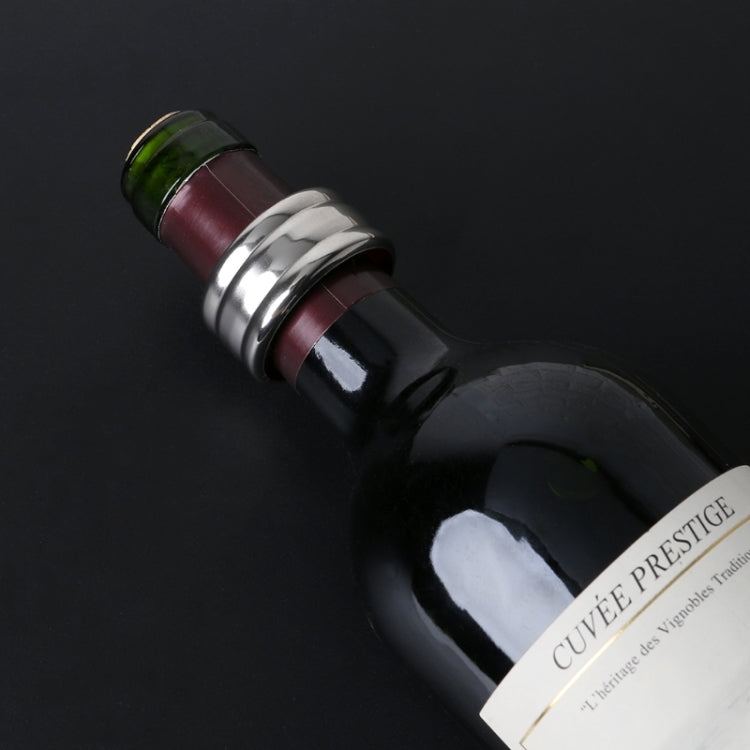 5件不鏽鋼紅酒止漏圈，紅酒止漏圈