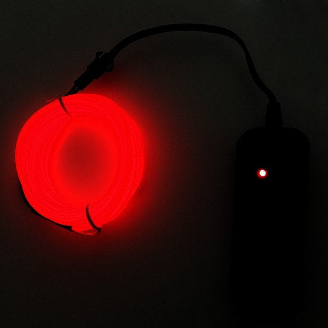 柔性LED燈EL線串燈條繩發光裝飾霓虹燈USB控制器 3米節能面具眼鏡發光線 F277，TBD0156472001A，TBD0156472001B，TBD0156472001C，TBD0156472001D，TBD0156472001E，TBD0156472001F，TBD0156472001G，TBD0156472001