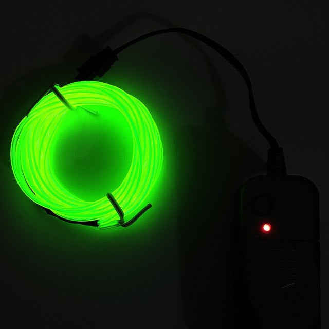 柔性LED燈EL線串燈條繩發光裝飾霓虹燈USB控制器 3米節能面具眼鏡發光線 F277，TBD0156472001A，TBD0156472001B，TBD0156472001C，TBD0156472001D，TBD0156472001E，TBD0156472001F，TBD0156472001G，TBD0156472001