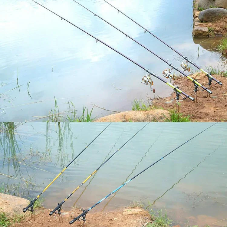不鏽鋼釣魚支架投擲竿海竿手竿釣魚竿支架，B 灰色