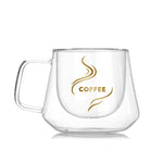 雙層杯 辦公杯 保溫雙層咖啡杯 咖啡玻璃杯，有標籤，無標籤
