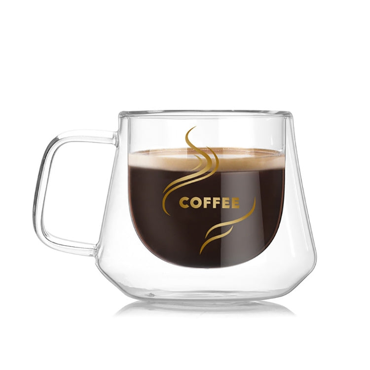 雙層杯 辦公杯 保溫雙層咖啡杯 咖啡玻璃杯，有標籤，無標籤