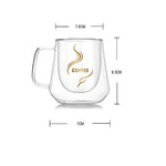 雙層杯 辦公杯 保溫雙層咖啡杯 咖啡玻璃杯，有標籤，無標籤