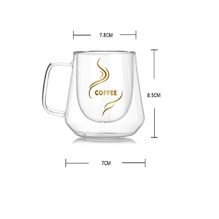 雙層杯 辦公杯 保溫雙層咖啡杯 咖啡玻璃杯，有標籤，無標籤