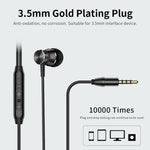 Langsdom M305 重低音耳機 3.5mm 入耳式金屬耳機帶高清麥克風 適用於小米 iPhone Samsung