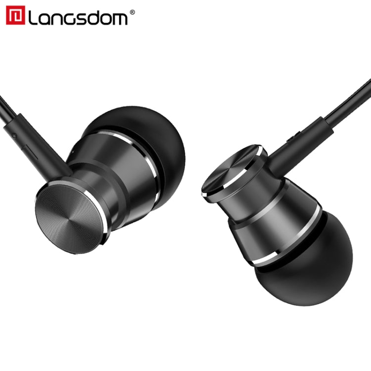 Langsdom M305 重低音耳機 3.5mm 入耳式金屬耳機帶高清麥克風 適用於小米 iPhone Samsung