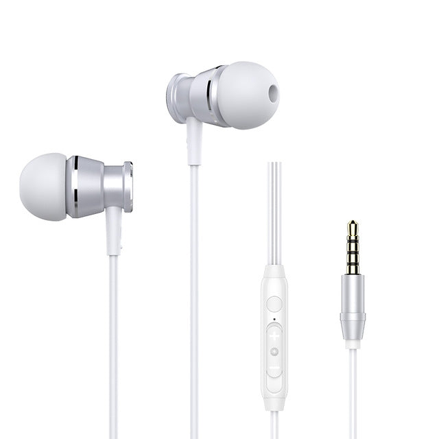 Langsdom M305 重低音耳機 3.5mm 入耳式金屬耳機帶高清麥克風 適用於小米 iPhone Samsung