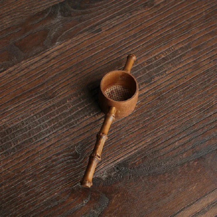 竹編創意濾器可重複使用茶濾器，竹根茶漏，竹桿紗梅茶漏，竹桿孔茶漏，帶手柄藤茶漏，竹編茶漏，竹籃茶漏