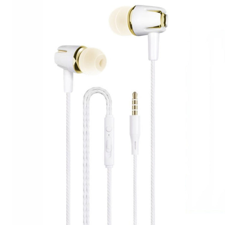 3.5mm 有線耳機 立體聲金屬重低音耳機帶麥克風 適用於智慧型手機