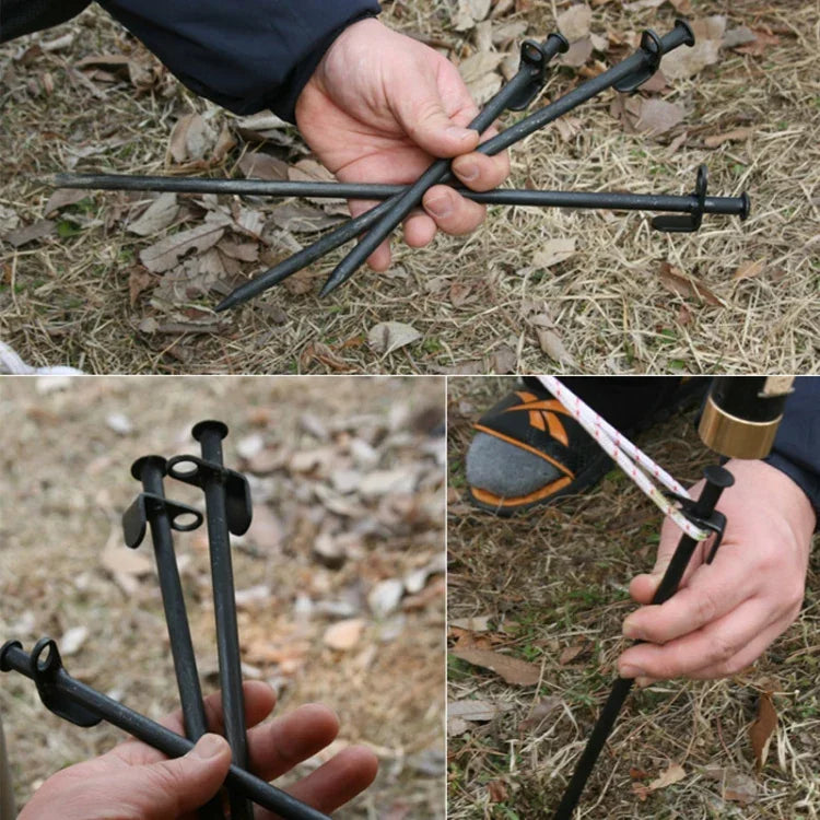 5支加強型長款戶外露營帳篷釘鋼釘，20cm