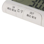 LCD 數字溫濕度計濕度計及有線外接感測器溫度計 白色，LCD 數字溫度計