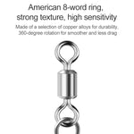 10 件/包不鏽鋼釣魚連接器軸承滾動旋轉連接器釣具配件，12(17mm)，10(20mm)，8(22mm)，7(25mm)，6(26mm)，5(29mm)，4(30mm)，3(34mm)，2(36mm)，1(40mm)