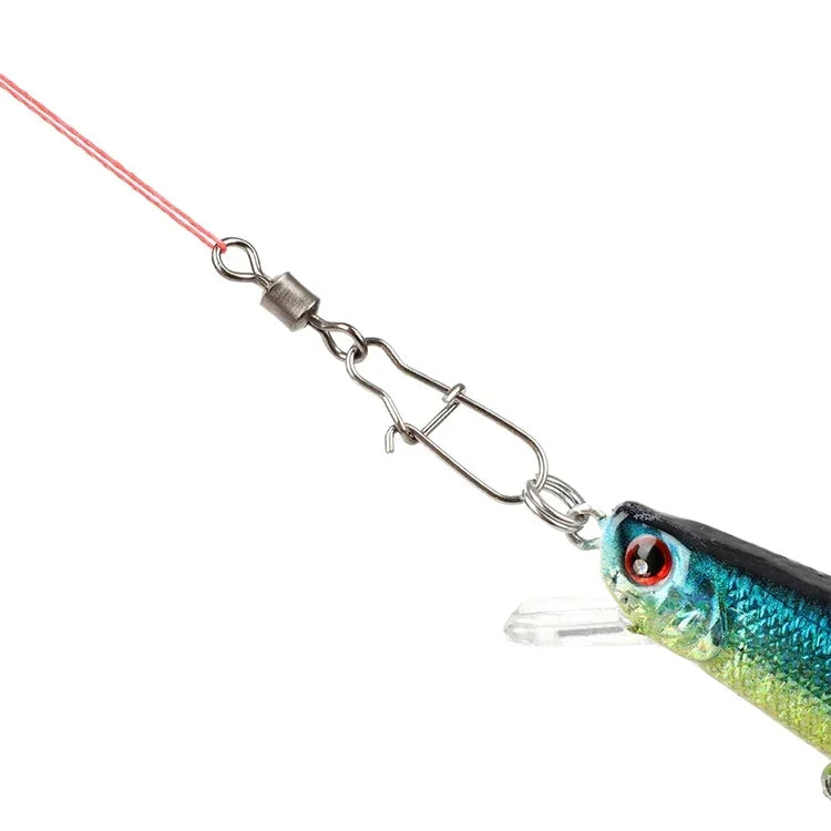 10 件/包不鏽鋼釣魚連接器軸承滾動旋轉連接器釣具配件，12(17mm)，10(20mm)，8(22mm)，7(25mm)，6(26mm)，5(29mm)，4(30mm)，3(34mm)，2(36mm)，1(40mm)