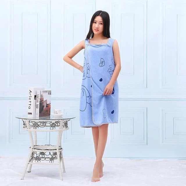 時尚女士可穿戴快乾魔術浴巾海灘水療浴袍浴裙