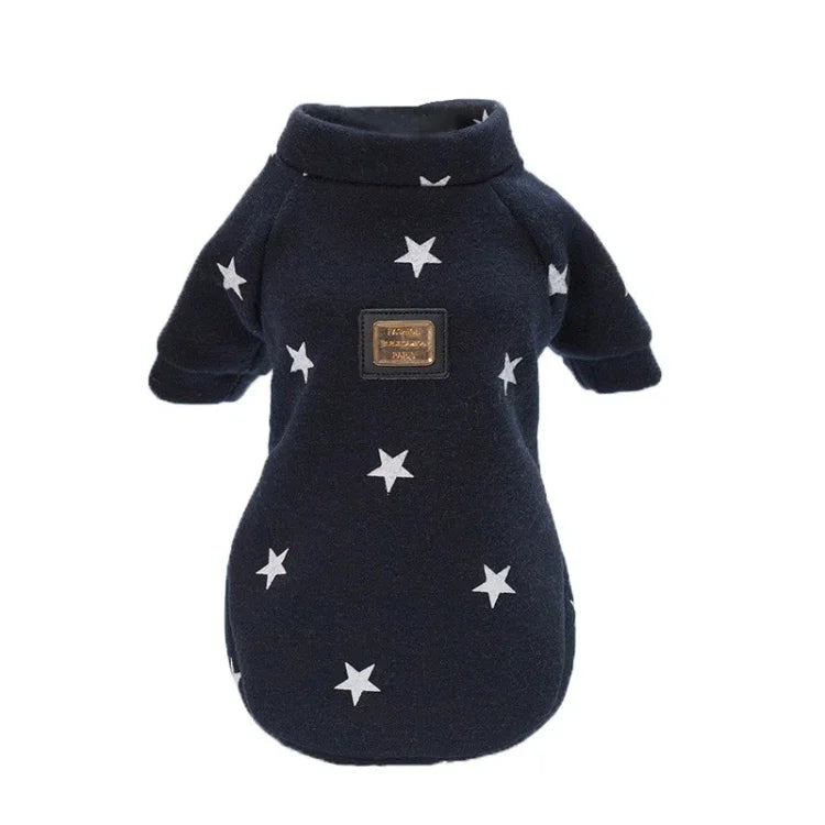 Pet Fall and Winter Five-pointed Star Pattern Sweater Pet Warm Clothes, L, XXL, XL