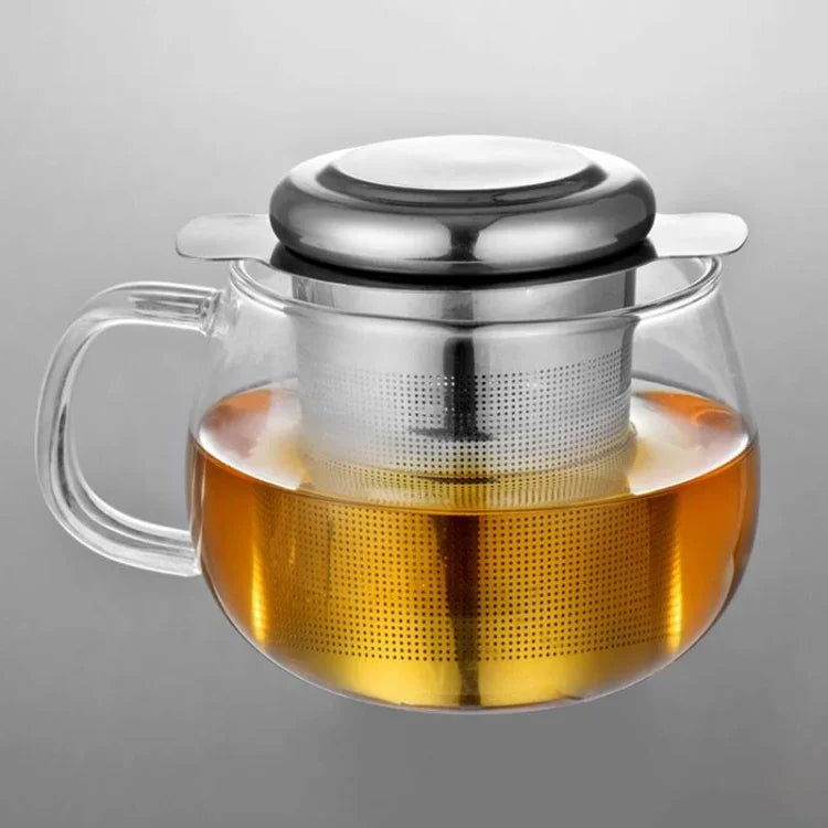 帶蓋不鏽鋼茶葉過濾器兼作滴水盤，不鏽鋼茶葉過濾器