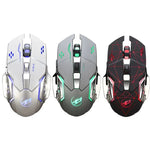 WARWOLF Q8無線可充電滑鼠發光遊戲滑鼠