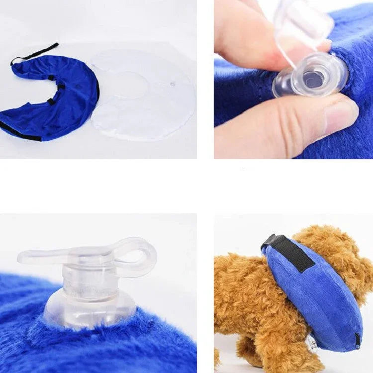 狗項圈PVC充氣寵物防搶項圈，S，M，L，XL