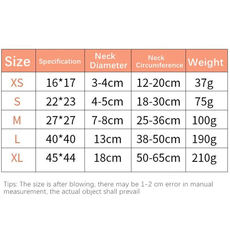 狗項圈PVC充氣寵物防搶項圈，S，M，L，XL