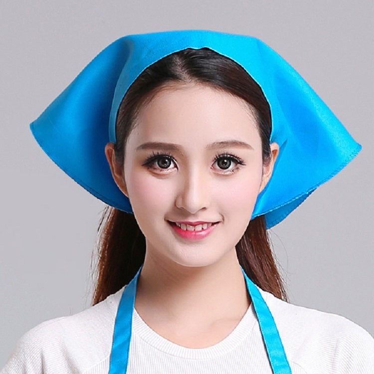 男女服務員廚房工作頭巾三角巾廚師帽，可調節