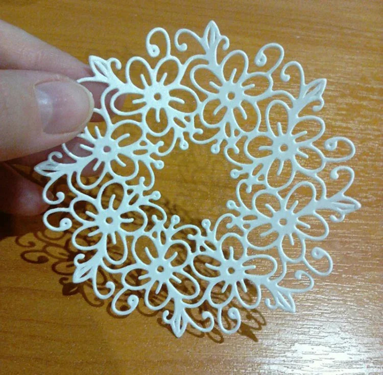 空心花環刀模 書籍相冊賀卡製作模板 空心花環形狀