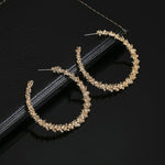 Vintage Round Fashion Earrings Female Jewellery, gold, white