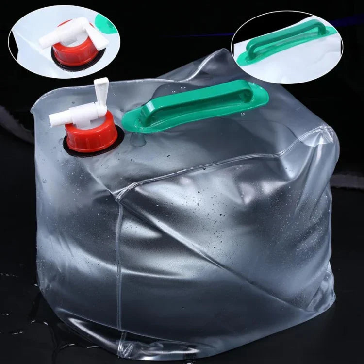 20L戶外可折疊PVC飲水袋露營裝備，20L