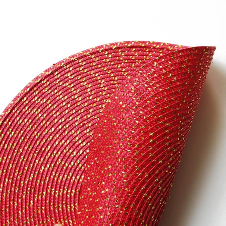 2件裝PP圓形橢圓形編織餐墊，直徑36cm，直徑18cm