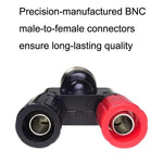 5 個 BNC 公頭插頭轉雙香蕉母頭連接器 RF 轉接器，BNC 公頭轉雙香蕉母頭