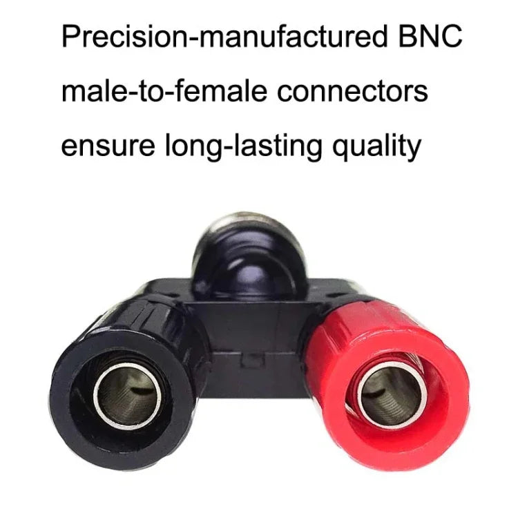 5 個 BNC 公頭插頭轉雙香蕉母頭連接器 RF 轉接器，BNC 公頭轉雙香蕉母頭