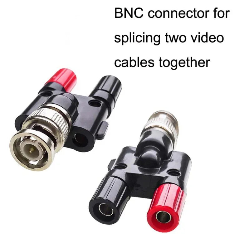5 個 BNC 公頭插頭轉雙香蕉母頭連接器 RF 轉接器，BNC 公頭轉雙香蕉母頭