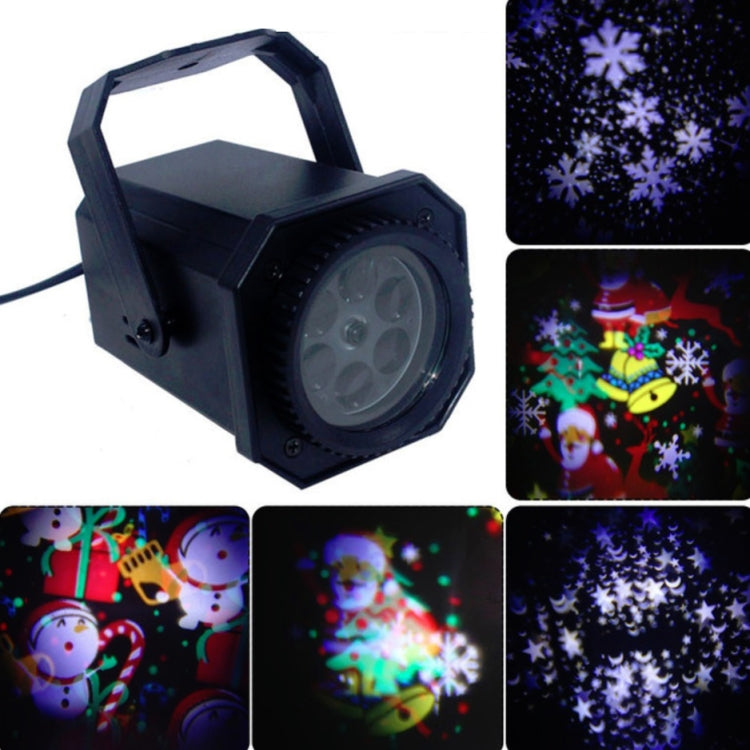 8W LED 舞台燈 聖誕雪花圖案投影燈效雷射燈，美規插頭，歐規插頭